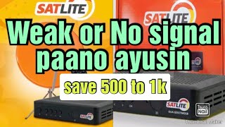 paano ang gagawin kapag WEAK OR NO SIGNAL ang Satlite box satlite weakornosignaltutorial [upl. by Rubin]