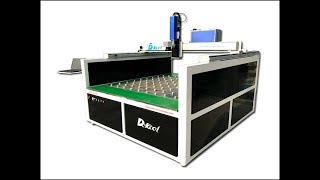 Dekcel cnc large scale splice laser marking machine for glass mirror [upl. by Gnolb]