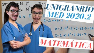 RESOLVENDO UNIGRANRIO MEDICINA 20202  EP 1  MATEMÁTICA [upl. by Daitzman158]