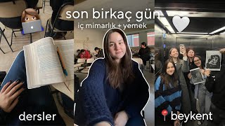 genel olarak son birkaç gün👩🏽‍💻okuliç mimarlık dersleribeykent üniversitesiçalışmalarvlog… [upl. by Arimlede638]