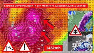 Extreme Berrechnungen in den Modellen Zwischen Schweren Orkantiefs amp Flachlandschnee Unsicher [upl. by Ring]