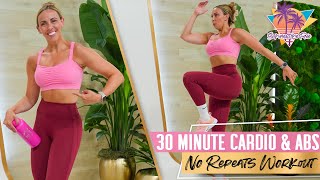 NO REPEATS Cardio and Abs Workout BODYWEIGHT ONLY  STF  Day [upl. by Nimzay]