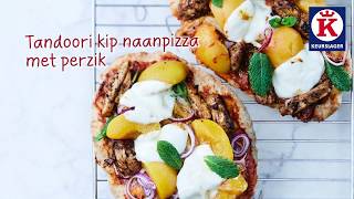 Keurslager recept  Tandoori kip naanpizza met perzik [upl. by Gabriell494]