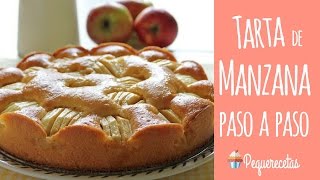 TARTA DE MANZANA  RECETA FÁCIL  PEQUERECETAS [upl. by Ennaimaj]