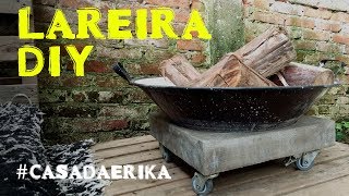 LAREIRA DIY DE CONCRETO  À LENHA [upl. by Grantham]