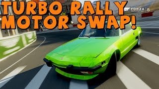 Forza 5  Fiat X19  Turbo Rally Engine Swap Drift Build [upl. by Ohploda]