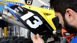 How to install motocross graphics Kit  Suzuki RMZ 250  PissaridisGraphics [upl. by Druci]