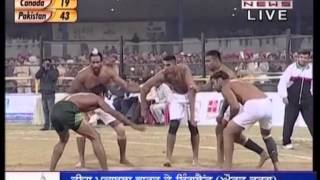 3rd World Cup Kabaddi 12th Dec 2012 Canada vs Pakistan Semi FInal Part 2mpg [upl. by Obadias]