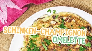 LowCarb Schinken Champignon Omelette  Essen ohne Kohlenhydrate [upl. by Elke]