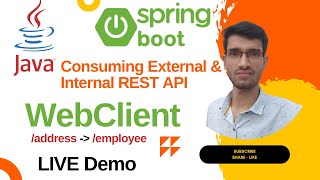 Calling REST Services with WebClient Spring Boot  Microservices Communication using WebClient Java [upl. by Onilecram]