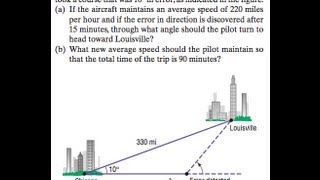 Law of Cosines Revising a Flight Plan [upl. by Nylkoorb]