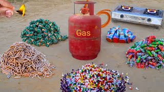 Once Time Gas Cylinder vs Diwali Cracker Testing 2024  Different Pop popBidi Bomb [upl. by Duer769]