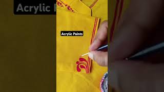 Acrylic paint apply on Febric shortsvideo diy artandcrafts drawing art easyartandcraft shorts [upl. by Pederson]