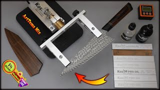 Best professional stones for sharpening hard knives  KosiM Pro Oil whetstone set silicon carbide [upl. by Aroc823]