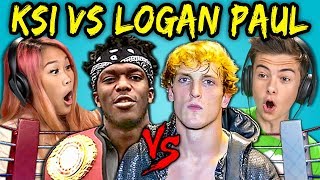 TEENS REACT TO LOGAN PAUL VS KSI FIGHT [upl. by Dowdell]