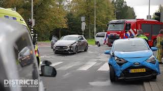 Twee gewonden bij ongeval op kruispunt Erasmusweg Den Haag [upl. by Sillaw296]