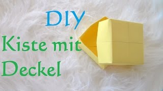 DIY Schachtel mit Deckel falten  Kisten Basteln mit Papier  Box Geschenkbox selber machen [upl. by Iain]