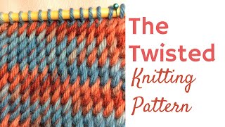 🌪 The Twisted Knitting Stitch Pattern  Slanted Knitting Stitch 😱 [upl. by Bran]