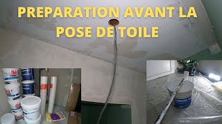 ✅Application de la sous couche avant lentoilage EP1 CHANTIER RENOVATION PLAFONDS [upl. by Season]