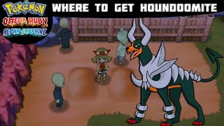 Pokémon Omega Ruby and Alpha Sapphire  HOUNDOOMITE LOCATION Where to find Tutorial [upl. by Nelluc]