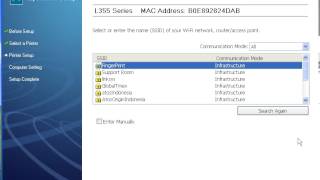 Setting WiFi Printer Epson L355 Adhoc WinXP [upl. by Rovelli]