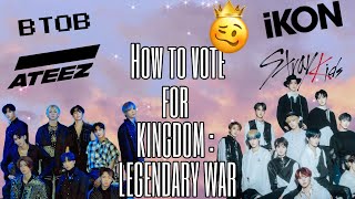 How to vote for KINGDOMLEGENDARY WAR 2021 [upl. by Nnawtna]