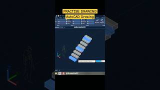 PRACTISE DRAWING  AutoCAD Drawing Array in 3D [upl. by Kreg]