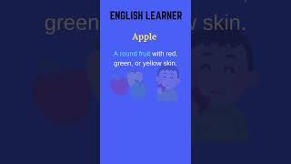 English Word  Apple  Meaning With An Example englishwords english apple [upl. by Ardene]