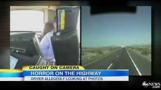 Dashcam Video Truck Driver Allegedly Looking at Phone at Time of Fatal Crash [upl. by Yetnruoc612]