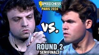 Hans Moke Niemann 3154 vs Magnus Carlsen 3273  SPEED CHESS CHAMPIONSHIP 2024  SEMIFINALS R2 [upl. by Yendyc]