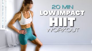 20 Min LOW IMPACT HIIT Workout  No Weights [upl. by Eniamrehc84]