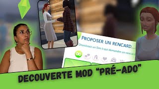 Préado et premier crush   Découverte mods  Sims 4 [upl. by Ilysa]