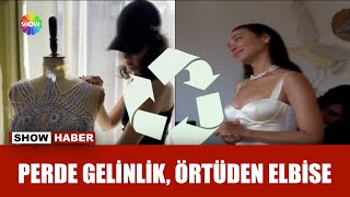 Güneşlik perde gelinliğe dönüştü [upl. by Rossing207]