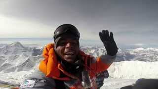 Amazing video from top of Mount Everest Anand Kumar on peak [upl. by Nnylidnarb]