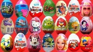 23 Surprise Eggs Kinder Surprise toy unboxing Disney Pixar Lababymusica [upl. by Dekow474]