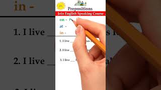 Live  Preposition  English Grammar  Vocabulary  Spoken English  english preposition [upl. by Nuj]