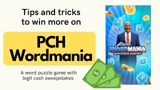 PCH Wordmania Tips and Tricks to Win More Often [upl. by Sixla]