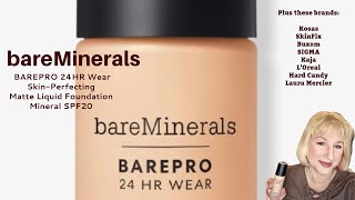 BAREMINERALS BAREPRO FOUNDATION  TRYING OTHER BRANDS makeupover40 makeupover50 foundation [upl. by Learrsi]