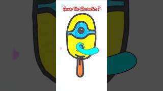 Draw Your Minion Popsicle 💛 😍 ✨️ shorts popsicledrawing [upl. by Ibot]