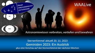 Sternenhimmel aktuell Geminiden 2023 Ein Ausblick [upl. by Bellew]