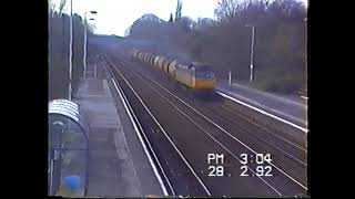 TRAINS AT FERRIBY STATION 28 2 92NEIL HAYTON RAILWAY MEMORIESrailway train britishrailways [upl. by Eiramit]