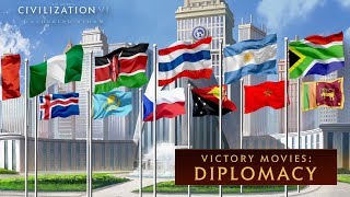 Civilization VI Gathering Storm  Diplomacy Win Victory Movies [upl. by Asilim196]