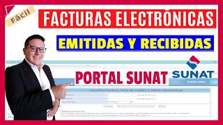 Como consultar facturas y boletas electrónicas emitidas y recibidas 👉PORTAL SUNAT  ACTUALIZADO [upl. by Oderfigis63]