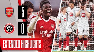 Arsenal 50 Sheffield United  Extended Premier League highlights [upl. by Ydospahr954]