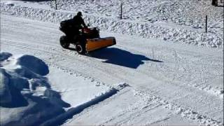 Arctic Cat 400 plowing snow [upl. by Yerfoeg]