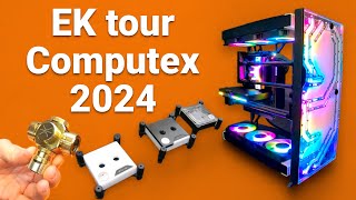 EK Booth Tour Computex 2024 Crossing AIOs with Custom Loops [upl. by Darleen]