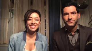 Tom Ellis and Aimee Garcia live stream on Facebook [upl. by Crandale]