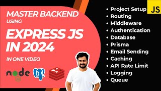 Complete Master backend using Express js in One Shot Postgress Prisma Redis Nodemailer BullMQ [upl. by Darian]