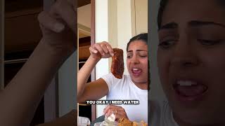 We ate the chili’s mozzarella sticks 🧀🌶️ chilis chili mozzarellasticks tastetest [upl. by Cung]