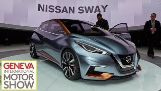 2015 Nissan Sway live photos at 2015 Geneva Motor Show [upl. by Corena]